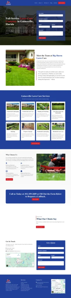big sherm lawn care website