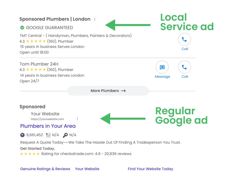 google and local service ads